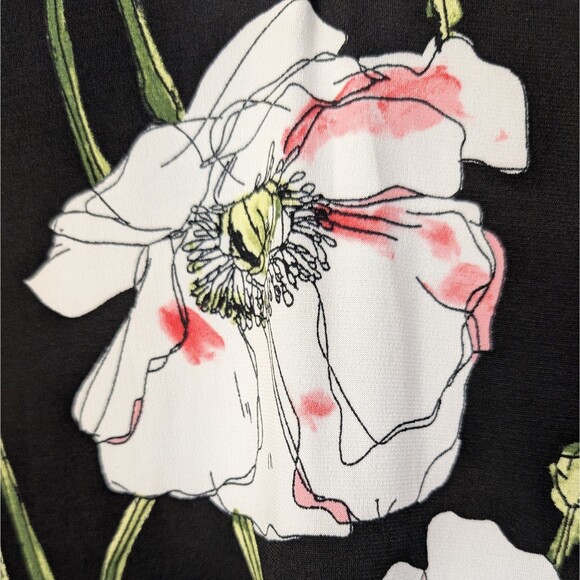 Ellen Tracy Women's Size SMALL Floral Blouse Ruffled Long Sleeve Elegant Top NEW - Picture 15 of 15